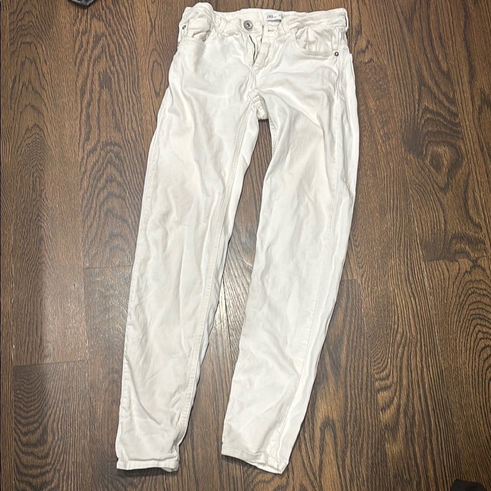 Zara Men's White Skinny Jeans
